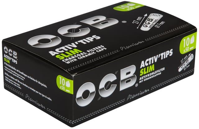 OCB Premium Activ Tips Slim Aktivkohlefilter 7mm