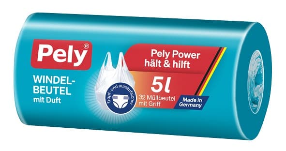 Pely® KLIMA-NEUTRAL Windelbeutel mit Duft 5L, 32 Stk.