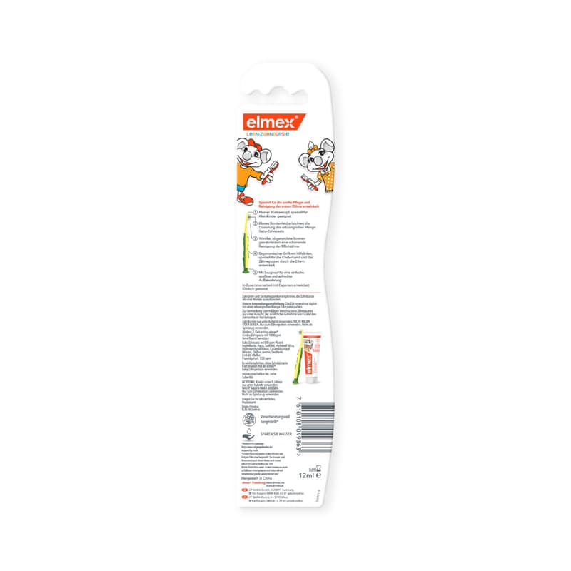 elmex® Kids 0-2 years Training Toothbrush + 12ml Toothpaste