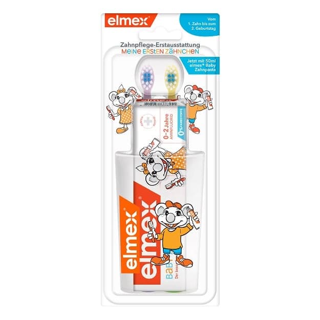 elmex® Baby Zahnpflege-Erstausstattung Zahnbürste & Zahnpasta Set