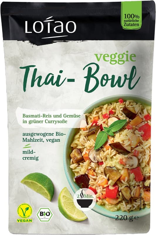 Lotao BIO Thai Bowl mit grünem Curry