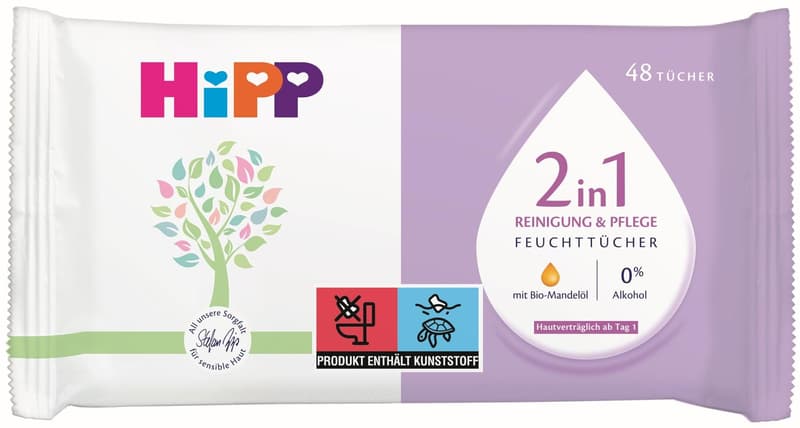 HiPP Feuchttücher 2in1 Reinigung & Pflege 5x48