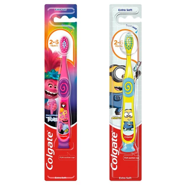 Colgate® Smiles Trolls & Minions Edition 2-6 years Kids Toothbrush extra soft