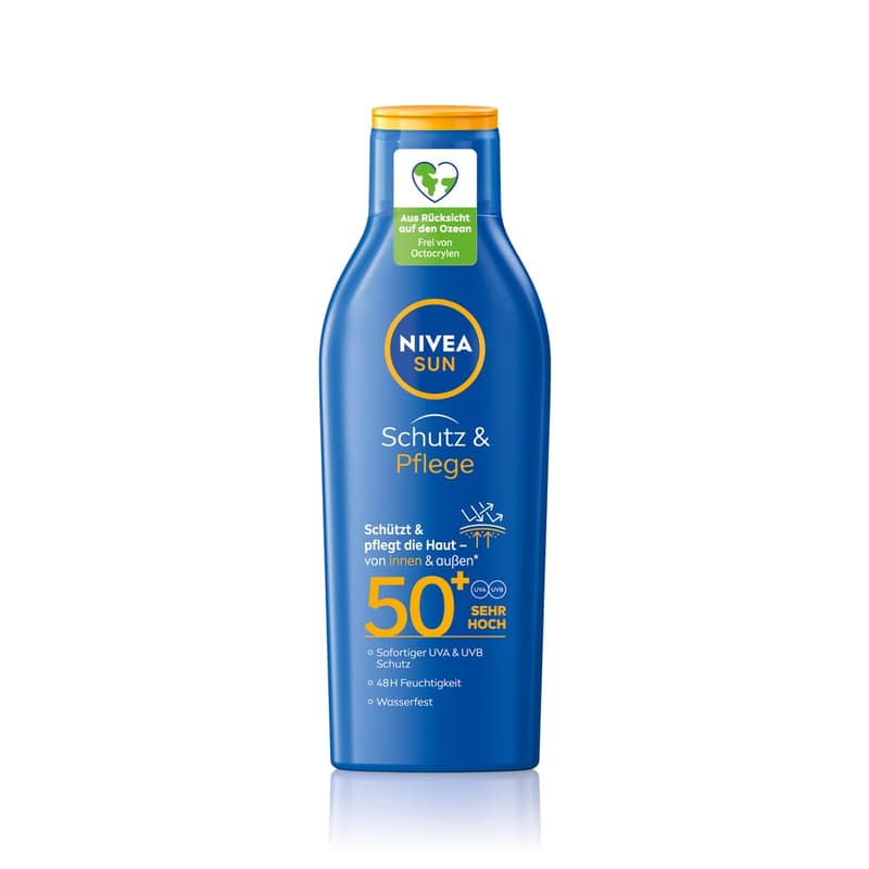 NIVEA Schutz & Pflege Sonnenmilch LF 50+