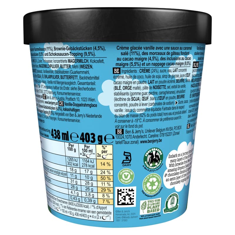 Ben & Jerry's Topped Salted Caramel Brownie