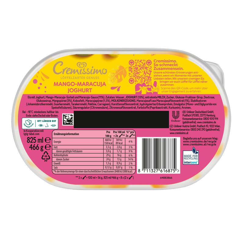 Cremissimo Mango-Passionfruit-Yogurt