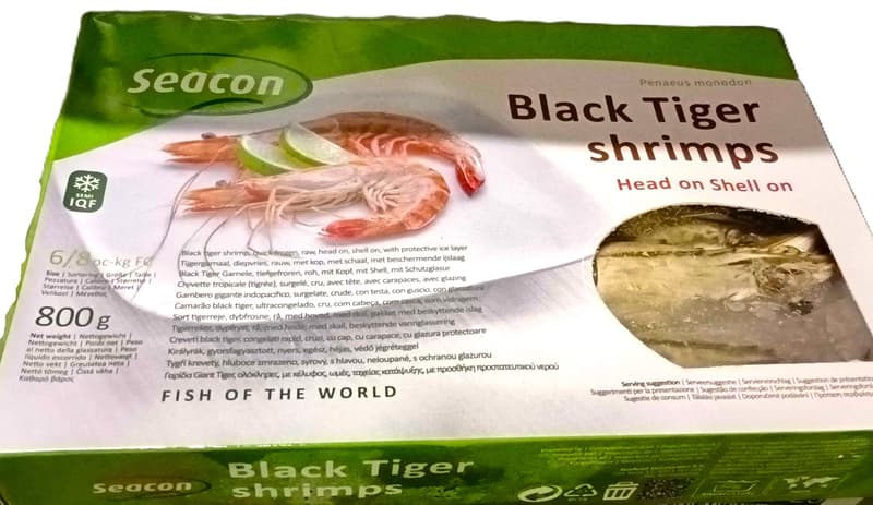 Eishken Estate Garnelen "Black Tiger" mit Kopf 6-8Stk/kg (tiefgekühlt)