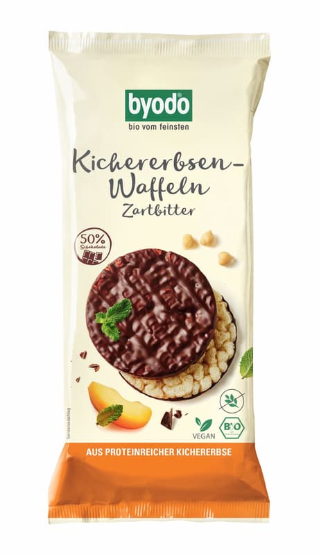 Byodo BIO Kichererbsen-Waffel Zartbitter glutenfrei
