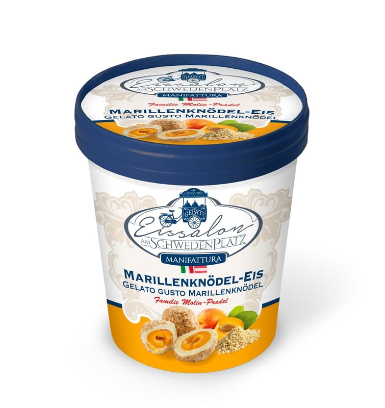Eissalon am Schwedenplatz apricot dumpling ice cream