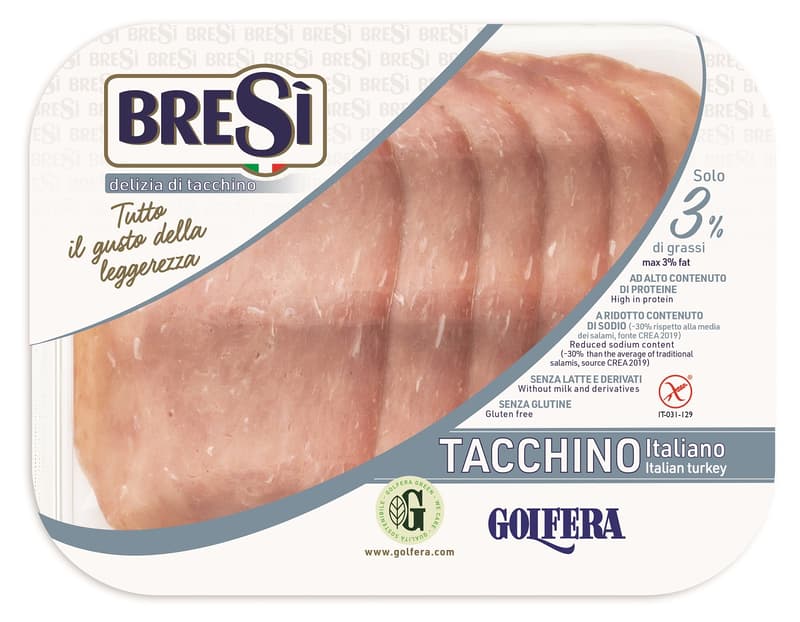 Bresì Turkey Salami reduced Fat, sliced