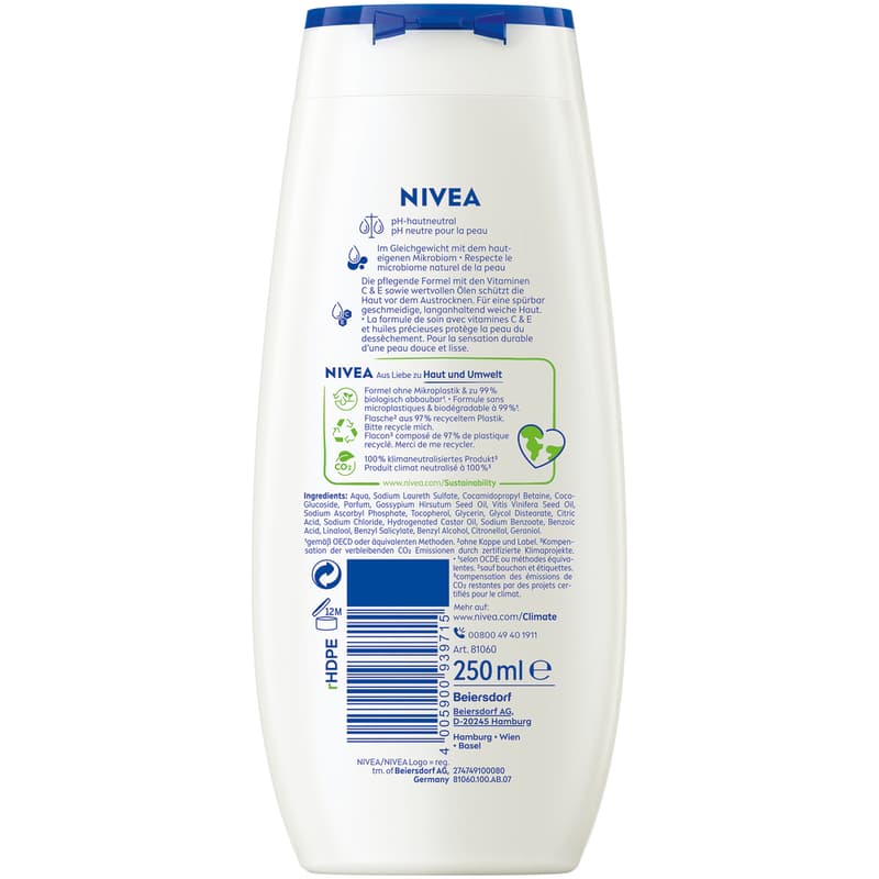 Nivea Shower Gel Cashmere & Cottonseed Oil