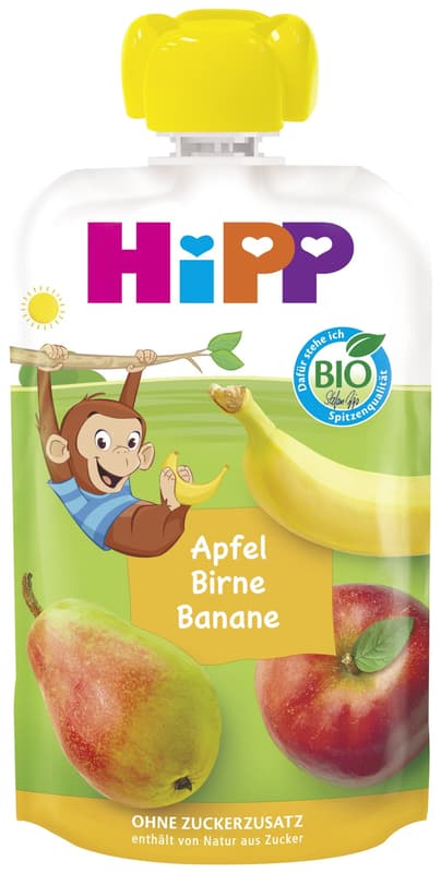 HiPP BIO Quetschbeutel Apfel-Birne-Banane, ab 1 Jahr