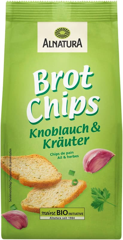 Alnatura BIO Brot Chips mit Knoblauch und Kräutern