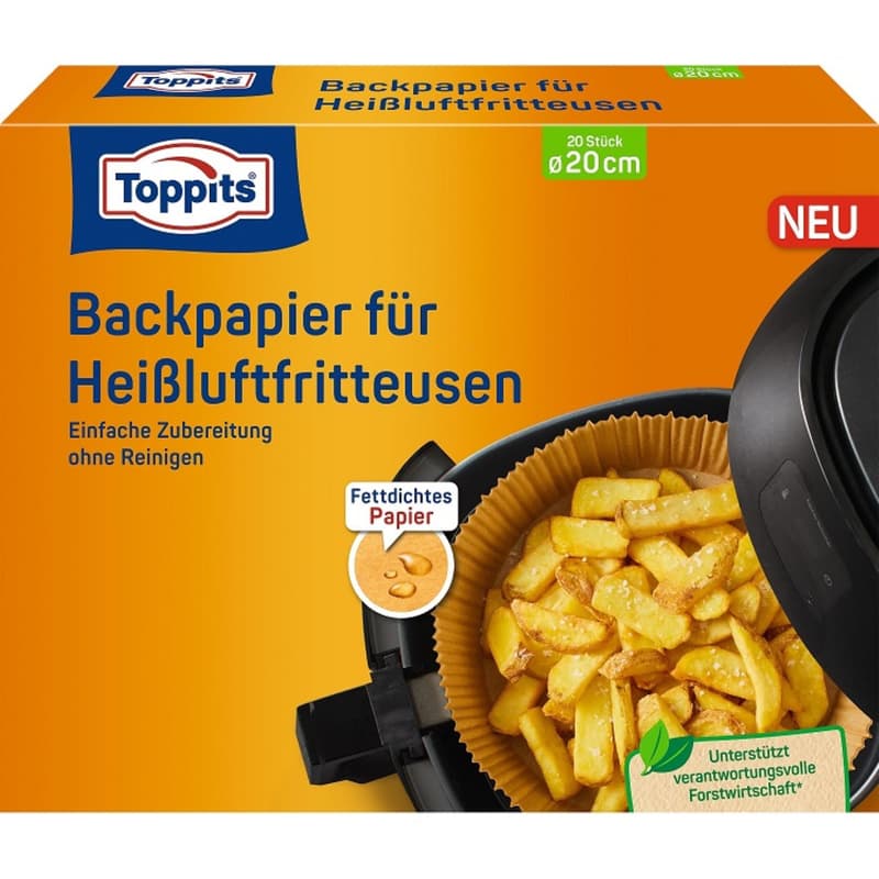 Toppits paper sheets for airfryer
