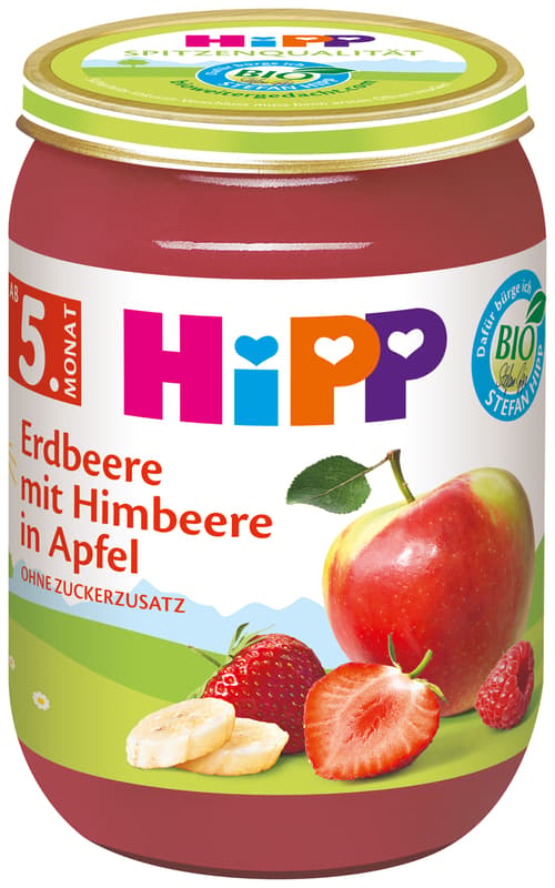 HiPP Strawberry with Raspberry in Apple