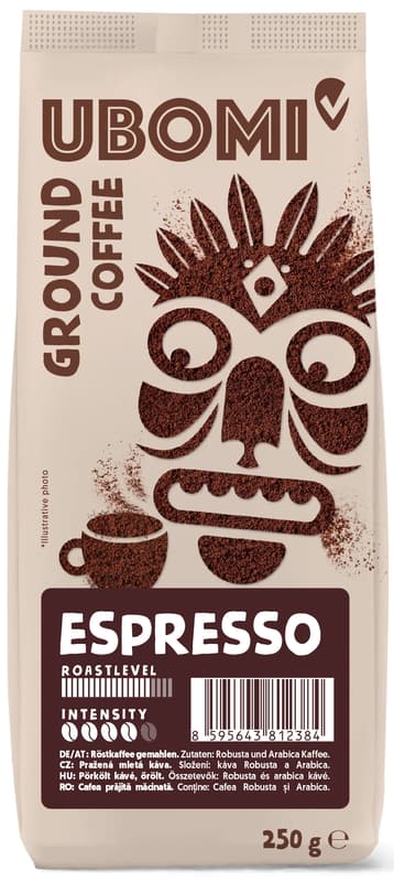Ubomi Espresso gemahlen