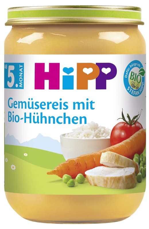 HiPP Gemüsereis mit BIO-Hühnchen, ab dem 4. Monat