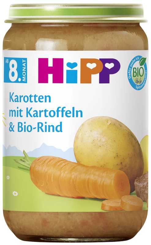 HiPP Kartoffel-Gemüse mit BIO-Rind, ab dem 8. Monat