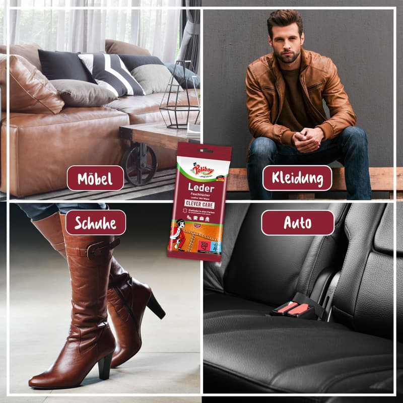 POLIBOY Leather Care Wet Wipes