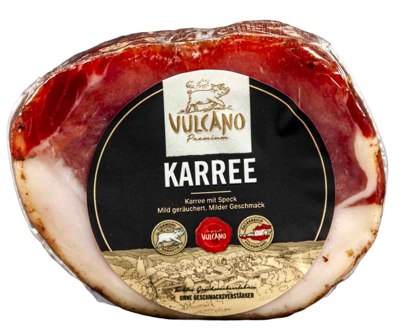 Vulcano Karree luftgetrocknet ohne Schwarte am Stück