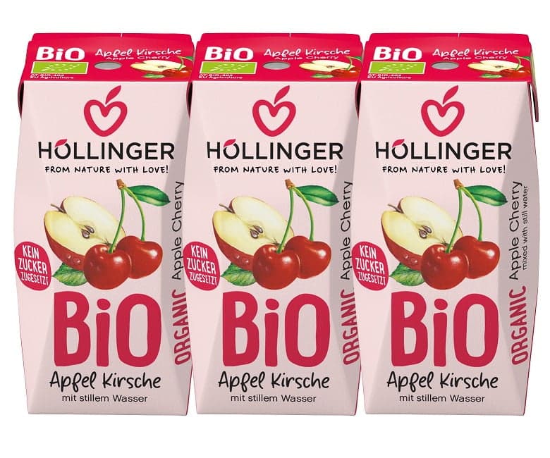Höllinger BIO Apfel Kirsche 3x200ml