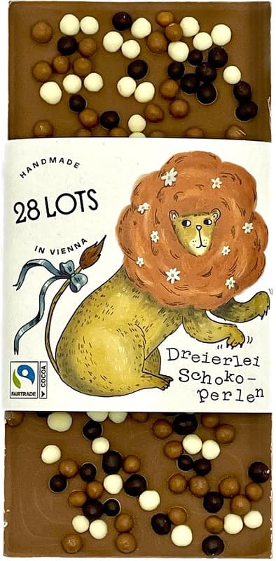 28Lots Dreierlei Schokoperlen Vollmilchschokolade