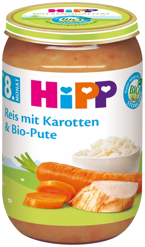HiPP Rice with Carrots and BIO Turkey