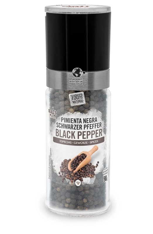 Salt & More Schwarzer Pfeffer Mühle