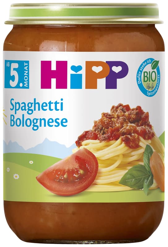 HiPP BIO Spaghetti Bolognese, ab dem 5. Monat