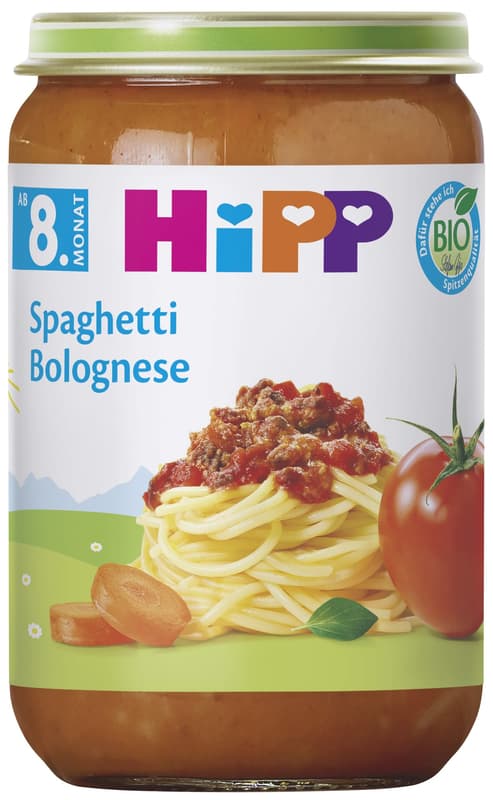 HiPP BIO Spaghetti Bolognese, ab dem 8. Monat