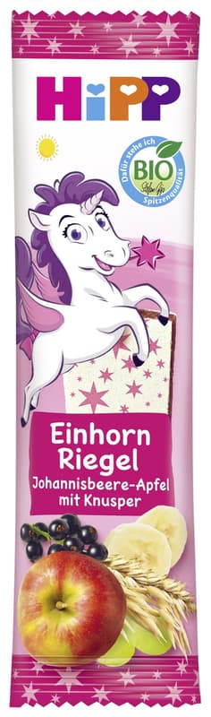 HiPP BIO Einhorn Riegel Johannisbeere-Apfel mit Knusper