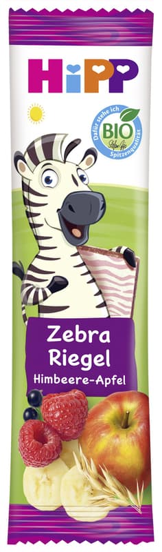 HiPP BIO Zebra Früchte Riegel Himbeere in Banane Apfel