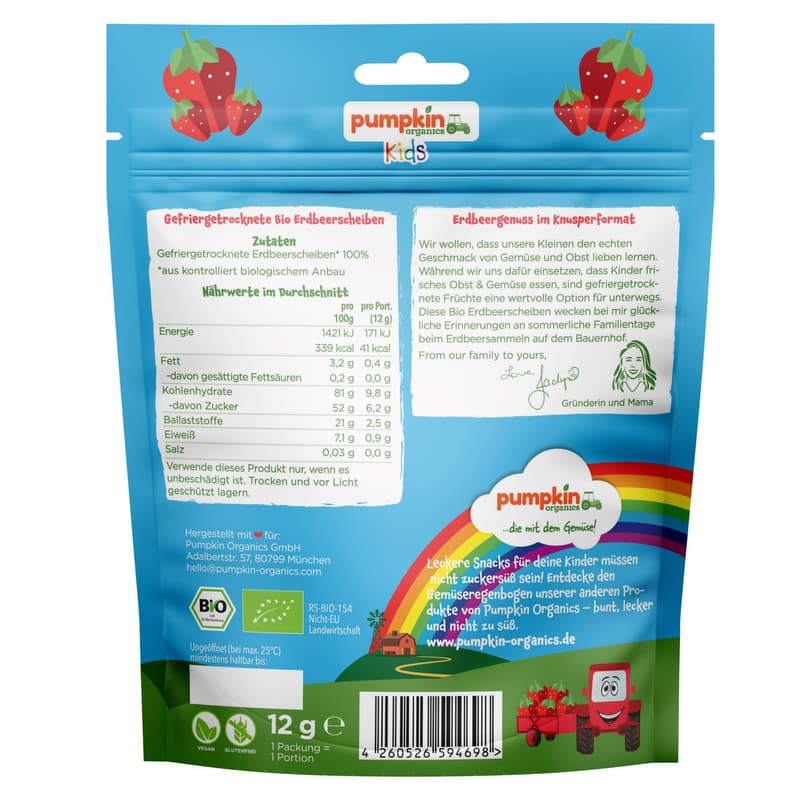 Pumpkin Organics BIO Strawberry fruit crisps