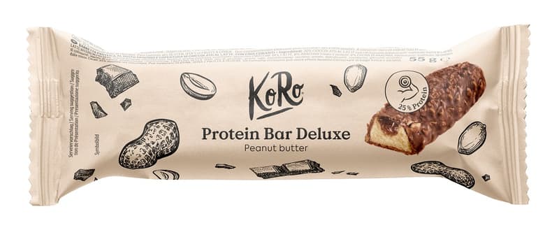 KoRo Protein Bar Deluxe with Peanut Butter