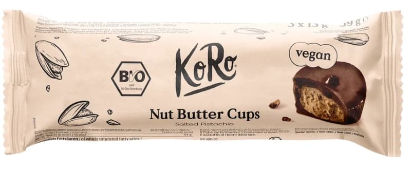 KoRo BIO Nut Butter Cups Salty Pistachio 3er