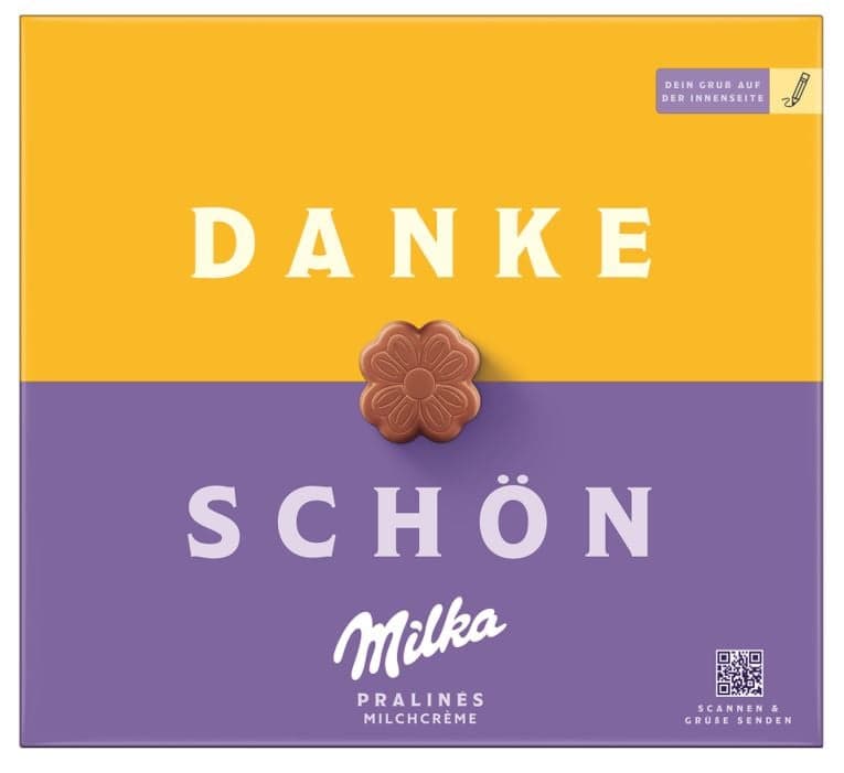 Milka 'Dankeschön' Schokocreme Pralinen