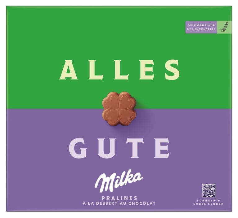 Milka 'Alles Gute' à la Dessert au Chocolat Pralinen