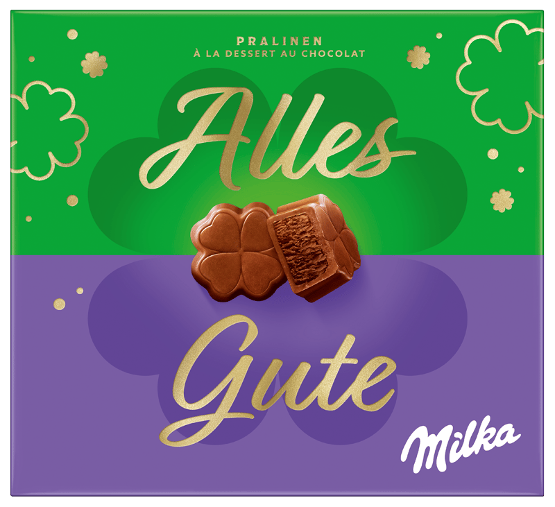 Milka 'Alles Gute' à la Dessert au Chocolat Pralinen