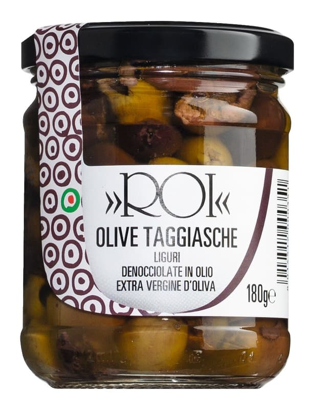 Olio Roi Ligurische Taggiasca Oliven ohne Stein