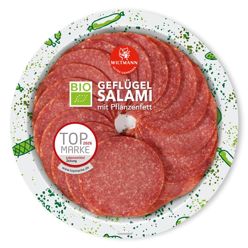 Wiltmann BIO poultry salami sliced
