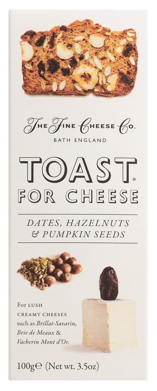 The Fine Cheese Company Toast for Cheese mit Datteln, Haselnüssen & Kürbiskernen
