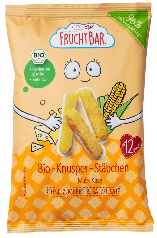 FruchtBar BIO-Knusper-Stäbchen Mais, Käse