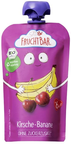 FruchtBar BIO-Fruchtpüree Kirsche, Banane