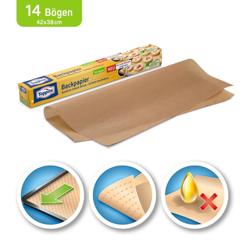TOPPITS baking paper BAGS 14pcs
