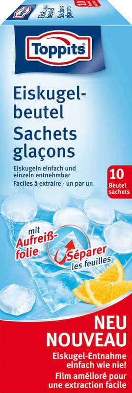 TOPPITS ICE CREAM SCOOP BAGS, 10PCS