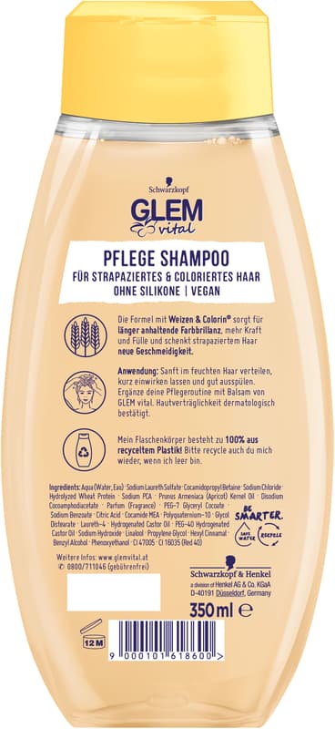 Glem Vital Shampoo Wheat&Colourin