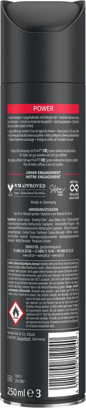 taft Hairspray Power Hold 5 Black Red