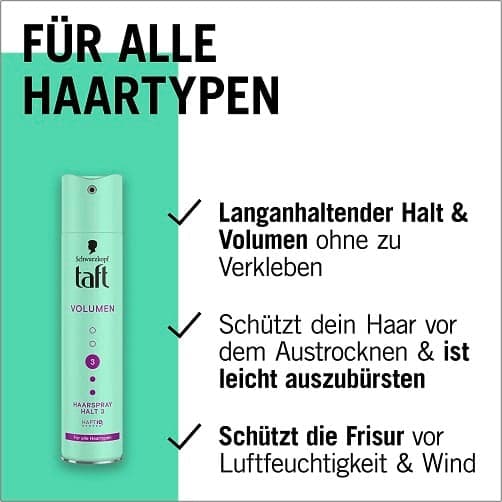 taft Hairspray Volume Hold 3 Turquoise Purple  