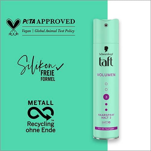 taft Hairspray Volume Hold 3 Turquoise Purple  