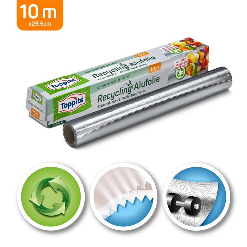 TOPPITS recycled aluminium foil 10m x 29,5cm